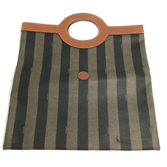 FENDI Pecan Bifold Clutch Bag in PVC/Leather Green for Women